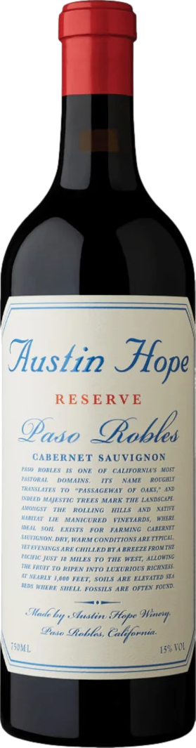 Austin Hope Cabernet Sauvignon Reserve 2021