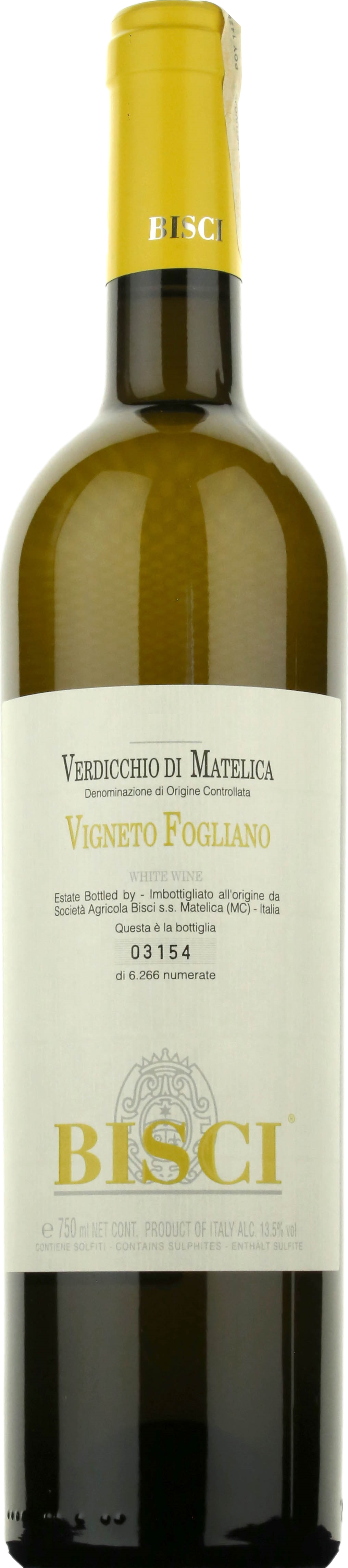 Image of Bisci Vigneto Fogliano Verdicchio di Matelica 2021