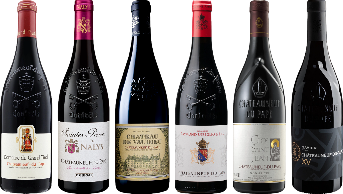 Hochwertiges Chateauneuf du Pape Verkostungsset