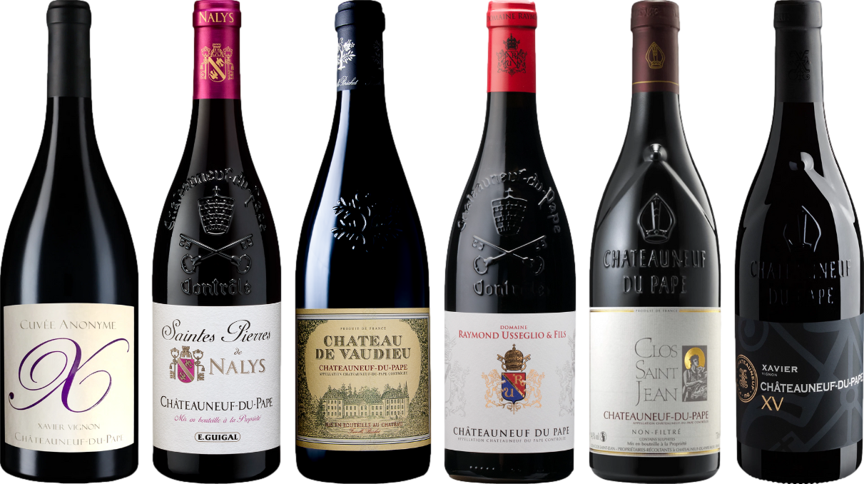 Hochwertiges Chateauneuf du Pape Verkostungsset