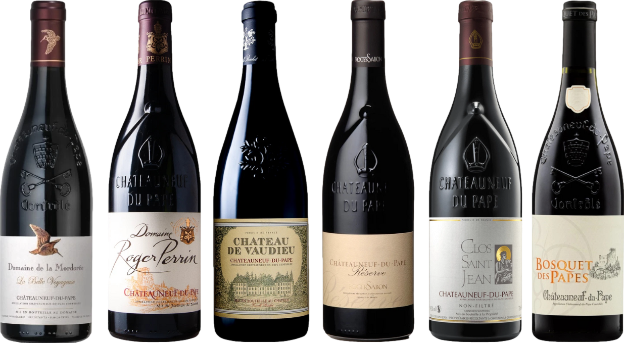 Hochwertiges Chateauneuf du Pape Verkostungsset
