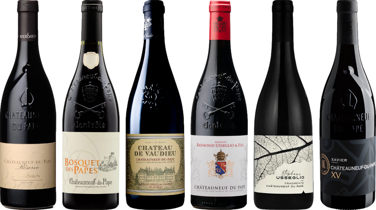 Hochwertiges Chateauneuf du Pape Verkostungsset
