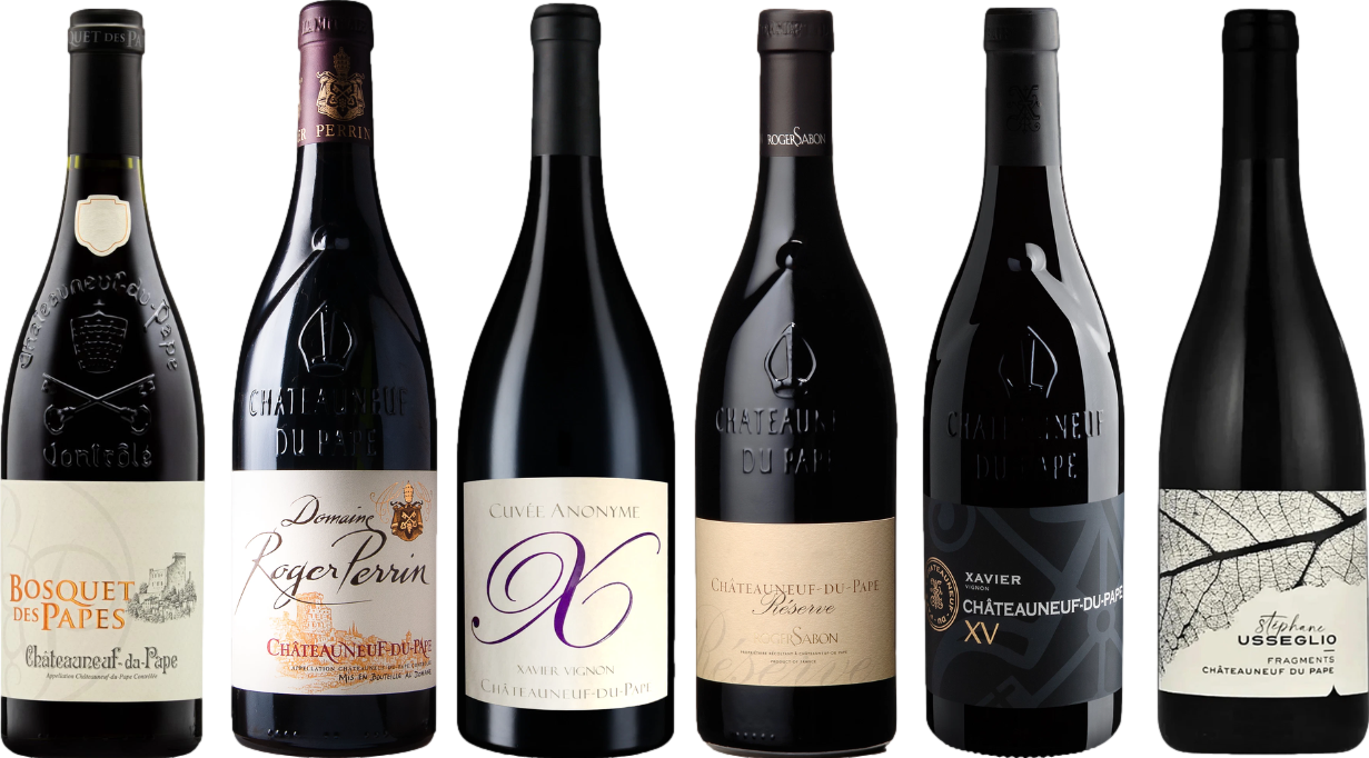 Hochwertiges Chateauneuf du Pape Verkostungsset