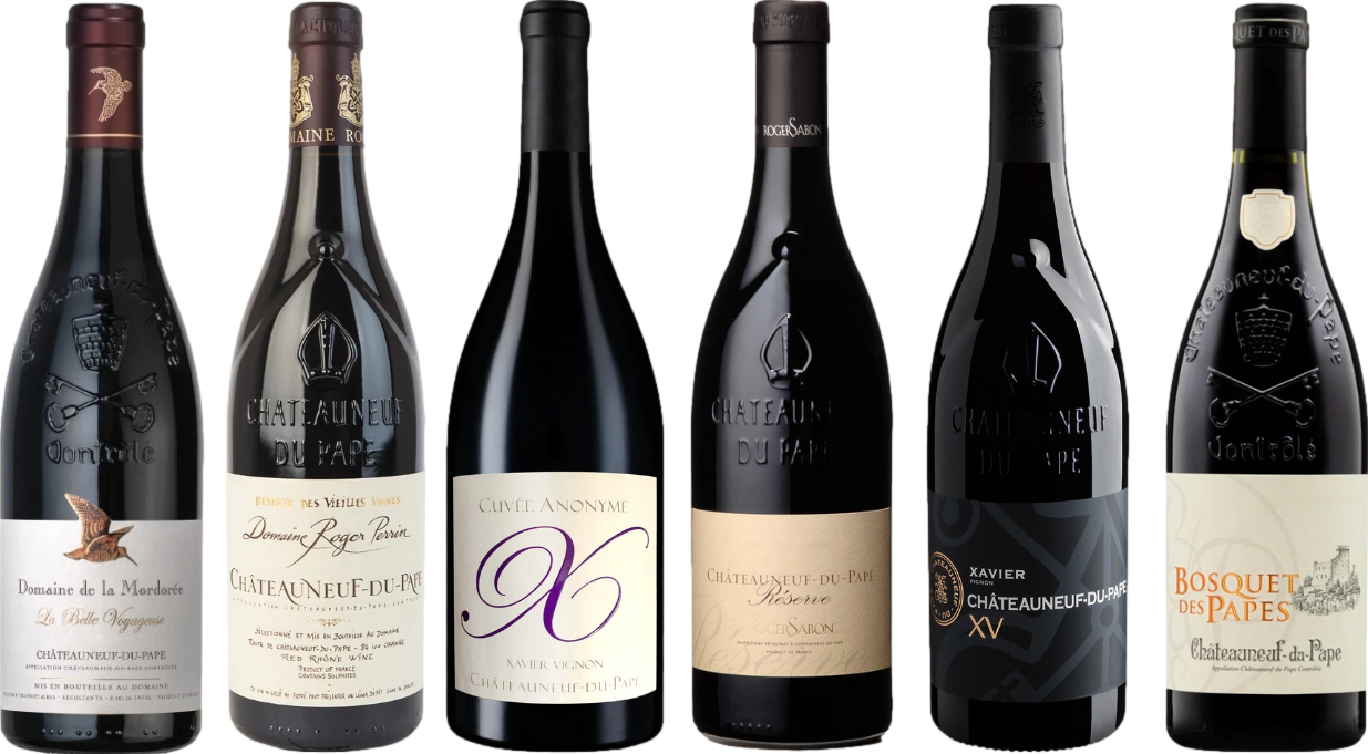 Hochwertiges Chateauneuf du Pape Verkostungsset