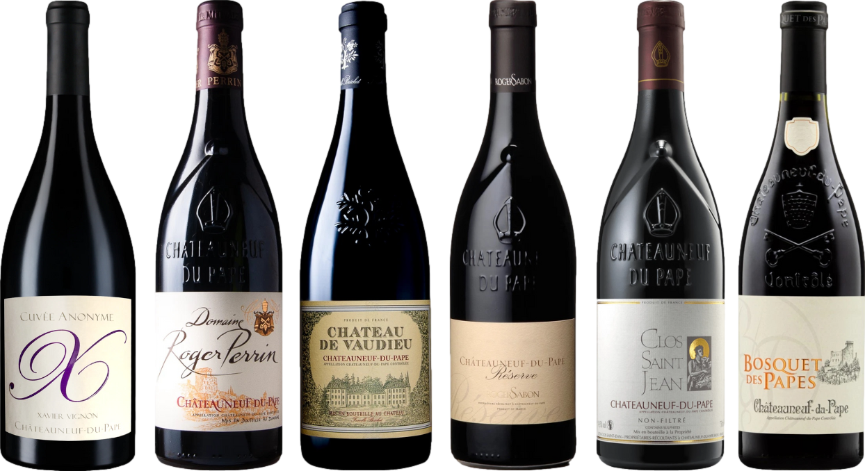 Hochwertiges Chateauneuf du Pape Verkostungsset