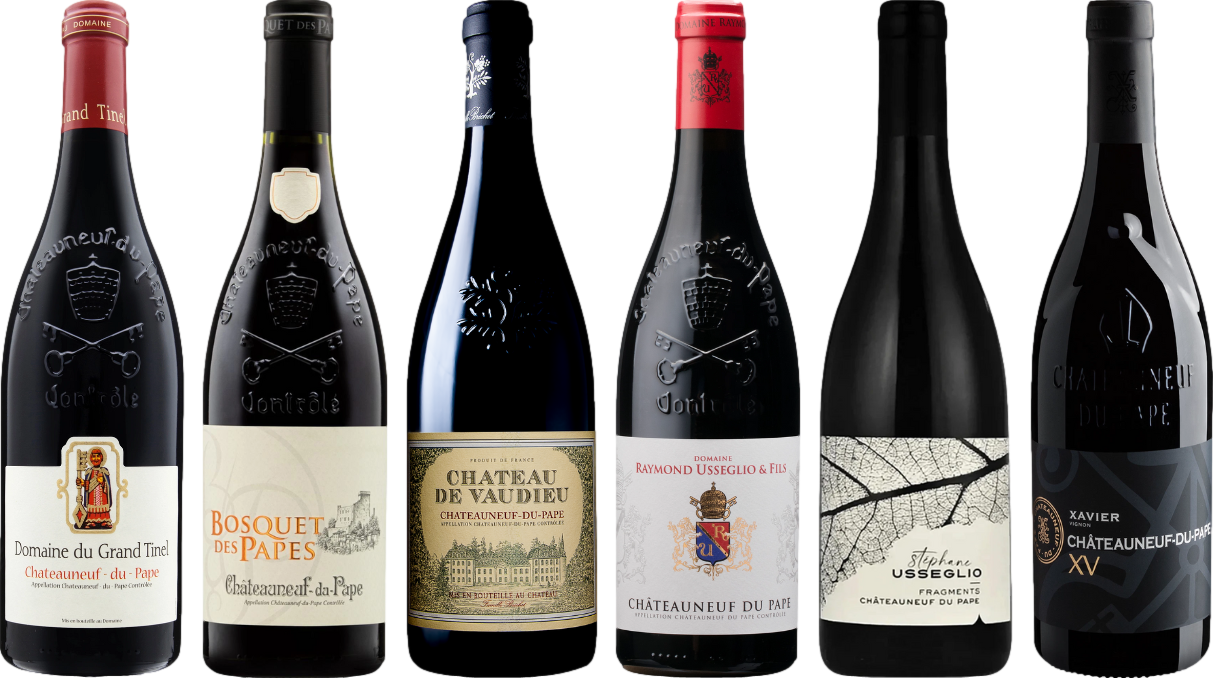 Hochwertiges Chateauneuf du Pape Verkostungsset