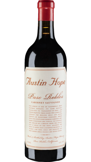 Bottle of Austin Hope Cabernet Sauvignon 2021 wine 750 ml