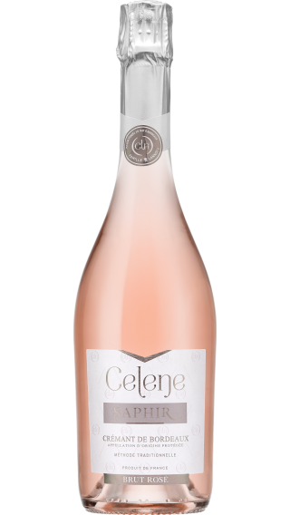 Bottle of Celene Saphir Cremant de Bordeaux Brut Rose wine 750 ml