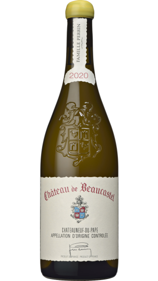 Bottle of Chateau de Beaucastel Chateauneuf du Pape Blanc 2020 wine 750 ml