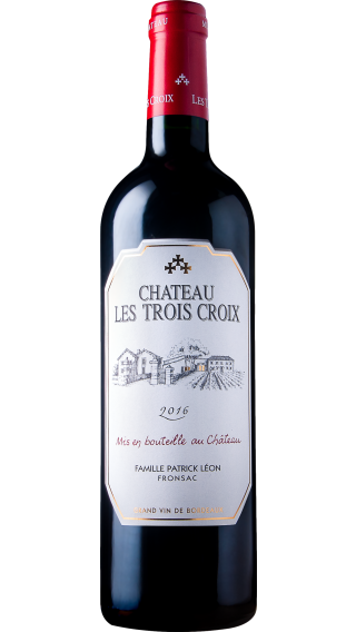 Bottle of Chateau Les Trois Croix Fronsac 2016 wine 750 ml