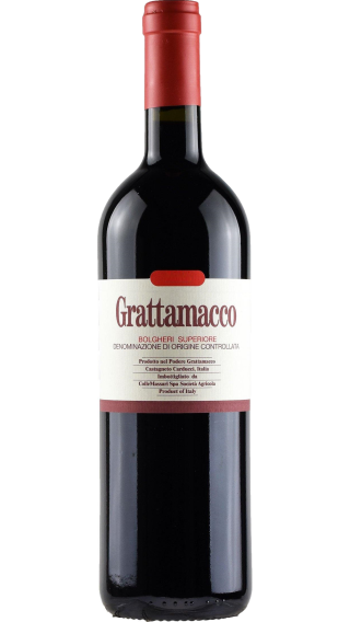 Bottle of Grattamacco Bolgheri Superiore 2020 wine 750 ml