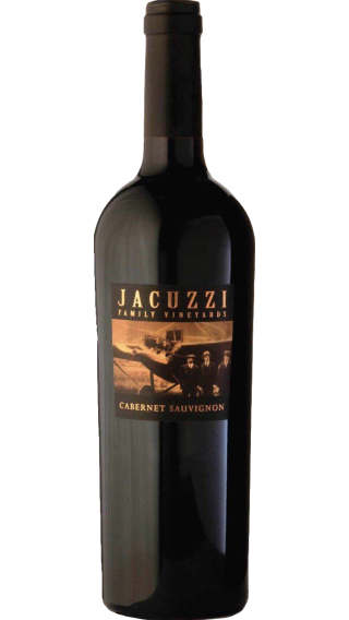 Bottle of Jacuzzi Family Vineyards Cabernet Sauvignon 2017 wine 750 ml