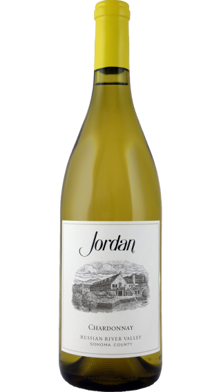 Bottle of Jordan Winery Chardonnay 2018 wine 750 ml