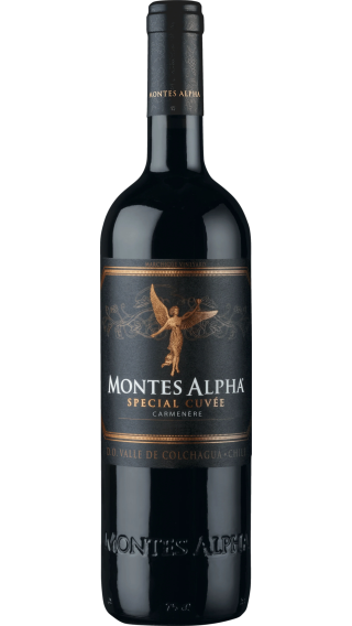 Bottle of Montes Alpha Special Cuvee Carmenere 2022 wine 750 ml