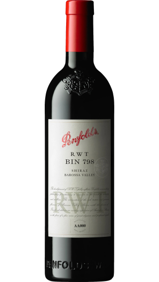 Bottle of Penfolds RWT Bin 798 Shiraz 2018 wine 750 ml