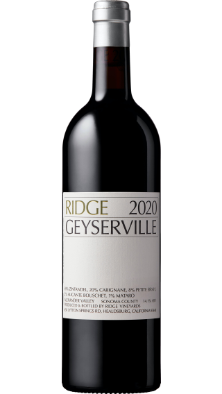 Bottle of Ridge Geyserville 2020 wine 750 ml