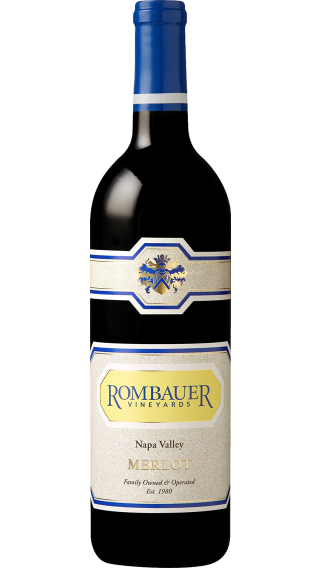 Bottle of Rombauer Vineyards Merlot 2019 wine 750 ml