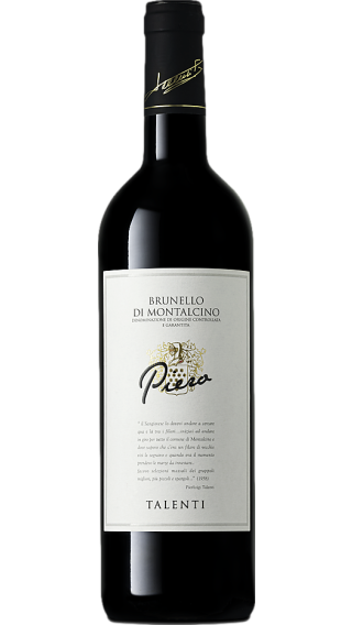 Bottle of Talenti Piero Brunello di Montalcino 2017 wine 750 ml