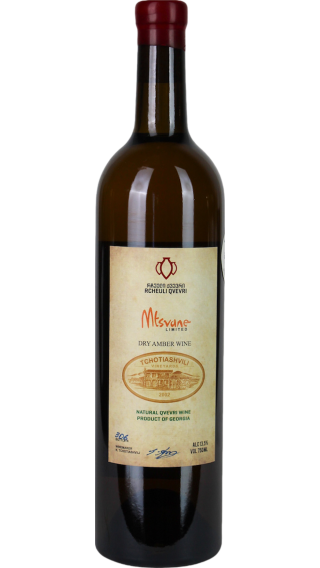 Bottle of Tchotiashvili Mtsvane Rcheuli Qvevri 2017 wine 750 ml