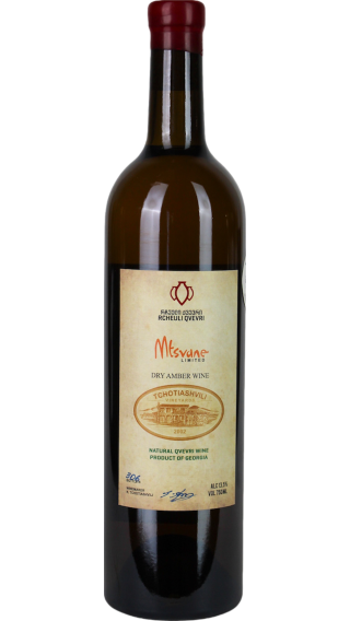 Bottle of Tchotiashvili Mtsvane Rcheuli Qvevri 2018 wine 750 ml