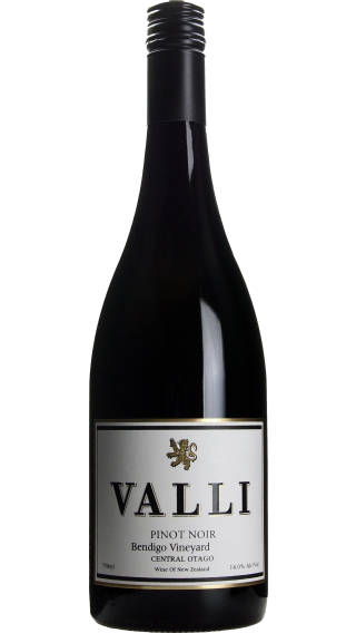 Bottle of Valli Bendigo Vineyard Pinot Noir 2019 wine 750 ml