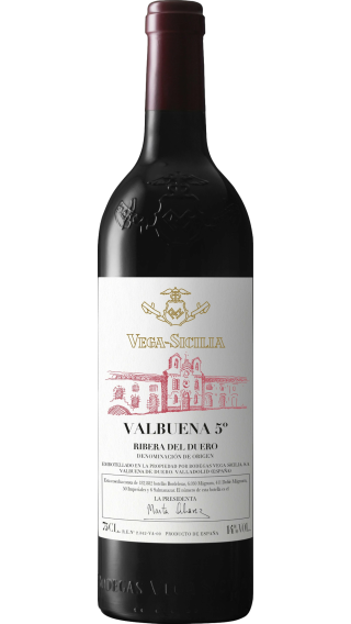 Bottle of Vega Sicilia Valbuena 5 2018 wine 750 ml