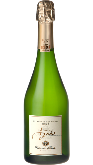 Bottle of Vitteaut-Alberti Cremant de Bourgogne Cuvee Agnes Blanc de Blancs Brut wine 750 ml